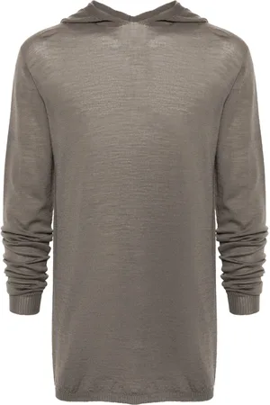 Rick Owens Långärmad stickad hoodie
