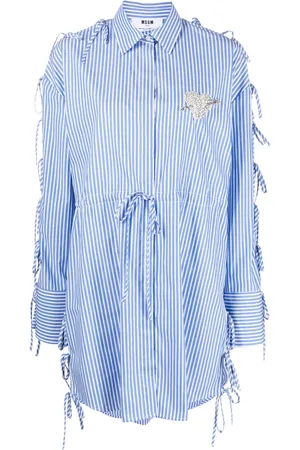 Msgm Randig skjortklänning
