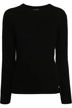 Tom Ford Kashmirtröja med logotypplakett