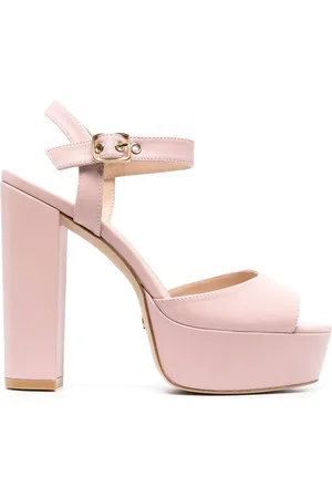 Stuart Weitzman Platåsandaler i läder 135 mm