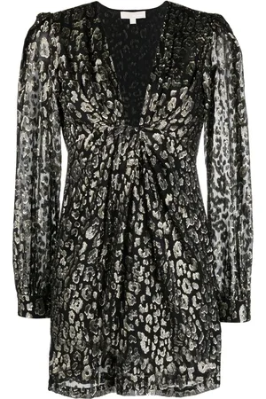 Michael Kors Leopardmönstrad klänning i jacquard