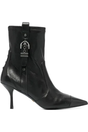 Stuart Weitzman 85 mm läderstövletter
