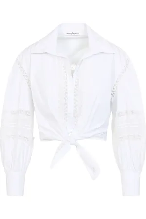 ERMANNO SCERVINO Blus med spetsärmar