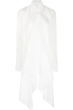 MARC LE BIHAN Asymmetrisk poplin skjorta