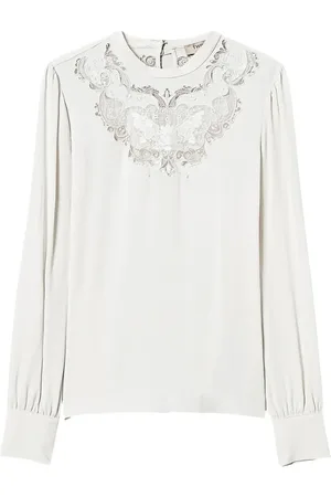 Twin-Set Blus med blomsterbrodyr