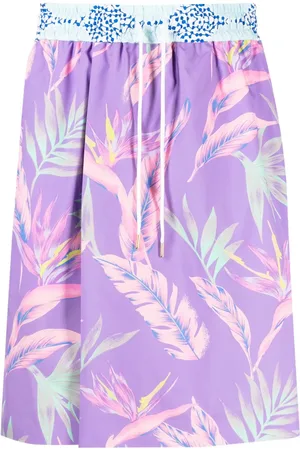 Fumito Ganryu Shorts med botaniskt tryck