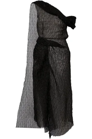 Erdem Draperad asymmetrisk midiklänning