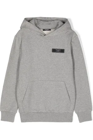 Balmain Hoodie med logotypmärke