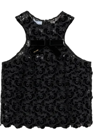 Prada Camellia broderat croptop