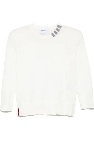 Thom Browne Intarsiastickad tröja med 4
