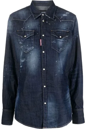 Dsquared2 Iconic jeansskjorta med logotyp