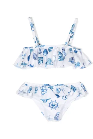 MONNALISA Snäckmönstrad bikini med volang