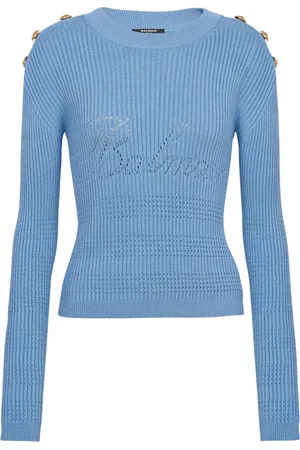 Balmain Ribbstickad tröja