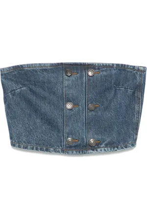 ROTATE Jeanstopp med knappdetalj