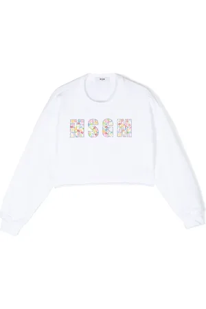 Msgm Paljettprydd sweatshirt med rundad hals