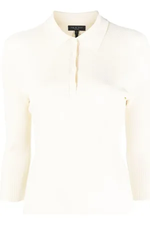 RAG&BONE Pacey ribbstickad pikétröja