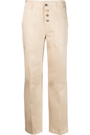 SEMICOUTURE Raka byxor med knappgylf