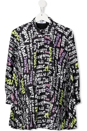 Msgm Skjortklänning med grafiskt tryck