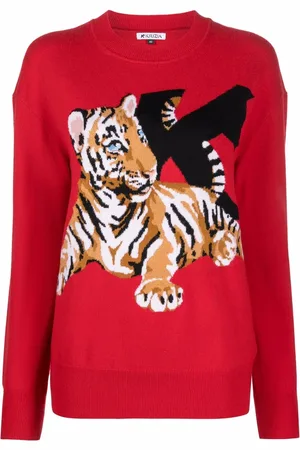 KRIZIA Tröja med tigermotiv