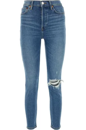 RE/DONE Slitna jeans med logotypmärke