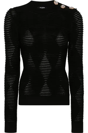 Balmain Tröja med präglad knapp