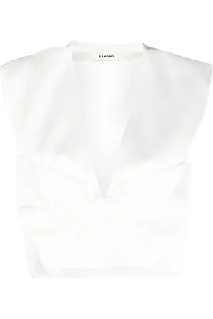 Sandro Croptop med rosett