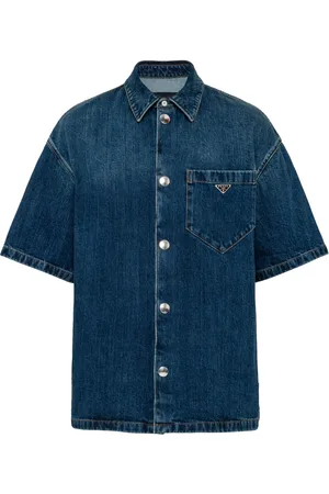 Prada Jeansskjorta med logotyp