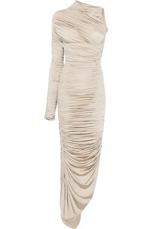 MUGLER Asymmetrisk maxiklänning