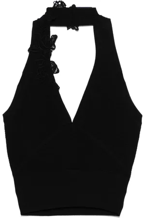 ERMANNO SCERVINO Stickad topp med halterneck