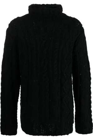 YOHJI YAMAMOTO Grovstickad tröja med hög krage