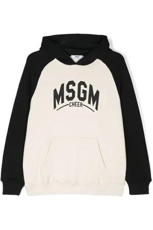 Msgm Hoodie med logotypapplikation