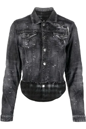 Dsquared2 Jeansjacka med sliten effekt