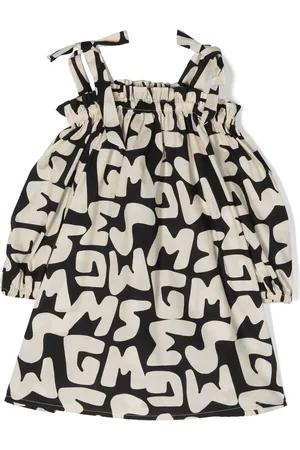 Msgm Logotypmönstrad klänning