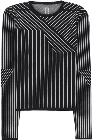 Rick Owens Kort sweatshirt med geometriskt mönster