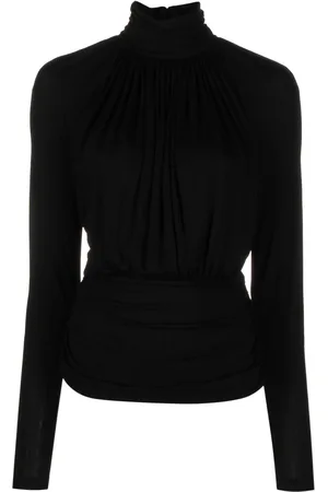 Saint Laurent Topp med hög krage