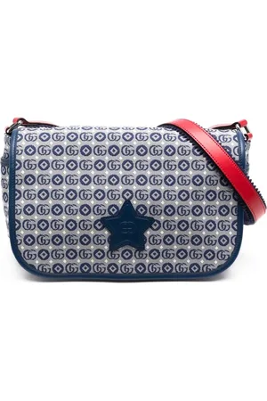 Gucci Axelremsväska i jacquard med logotypmärke