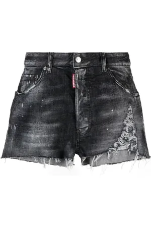 Dsquared2 Jeansshorts med sliten effekt
