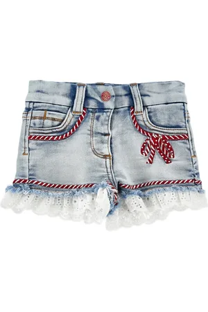 MONNALISA Jeansshorts med spetskant