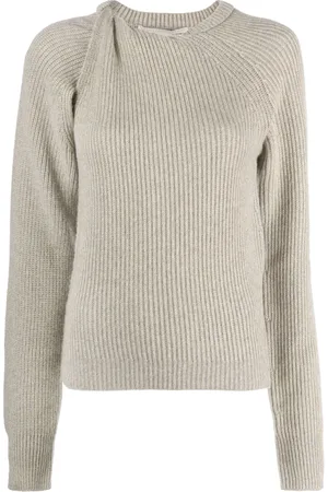 Stella McCartney Ribbstickad tröja med vriden detalj