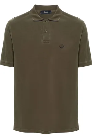 HERNO Pikétröja med broderad logotyp