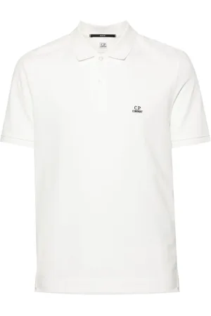 C.P. Company Pikétröja med logotypapplikation