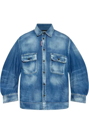 Dsquared2 Dean kort jeansskjorta