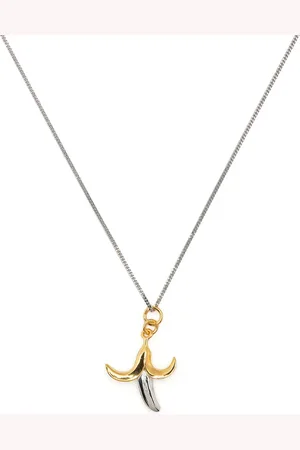 TRUE ROCKS Tvåfärgat halsband med bananhänge