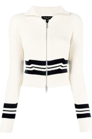 RAG&BONE Stickad tröja med randdetalj