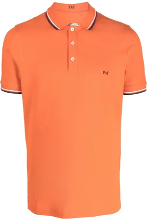 FAY Pikétröja med broderad logotyp