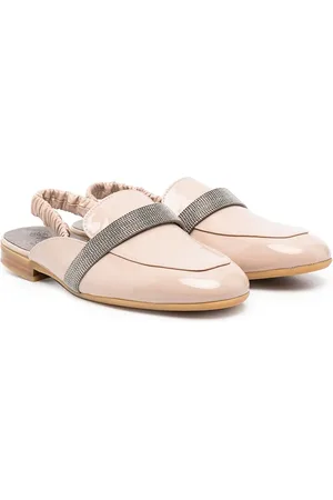 Brunello Cucinelli Utsmyckade ballerinaskor med slingback