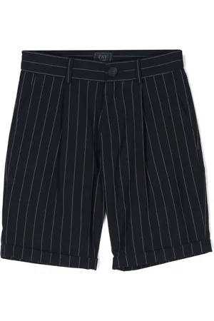 FAY Kritstrecksrandiga bermudashorts