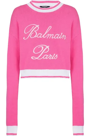 Balmain Signature tröja med broderad logotyp