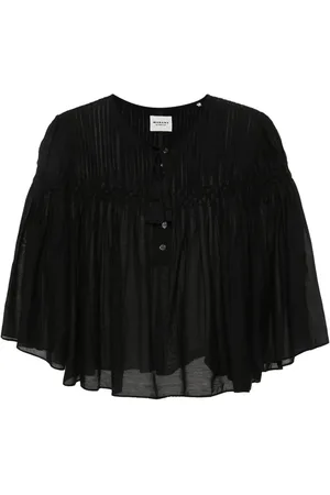 Marant Etoile Axeliana blus med veckad detalj