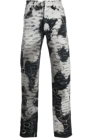 Givenchy Tvåfärgade jeans med slitning